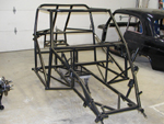 Powder coated chassis front qtr view