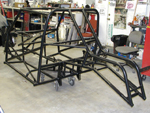 Powder coated chassis rear view