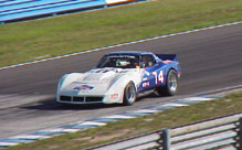 Ron Bauer in his Vette