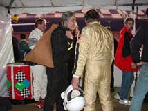 Night practice in the pits