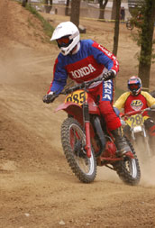 John Bacher on his Honda
