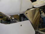 A close-up picture of the airbox covers & fairing side mount