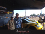 Standing by the Corvette Racing Team display